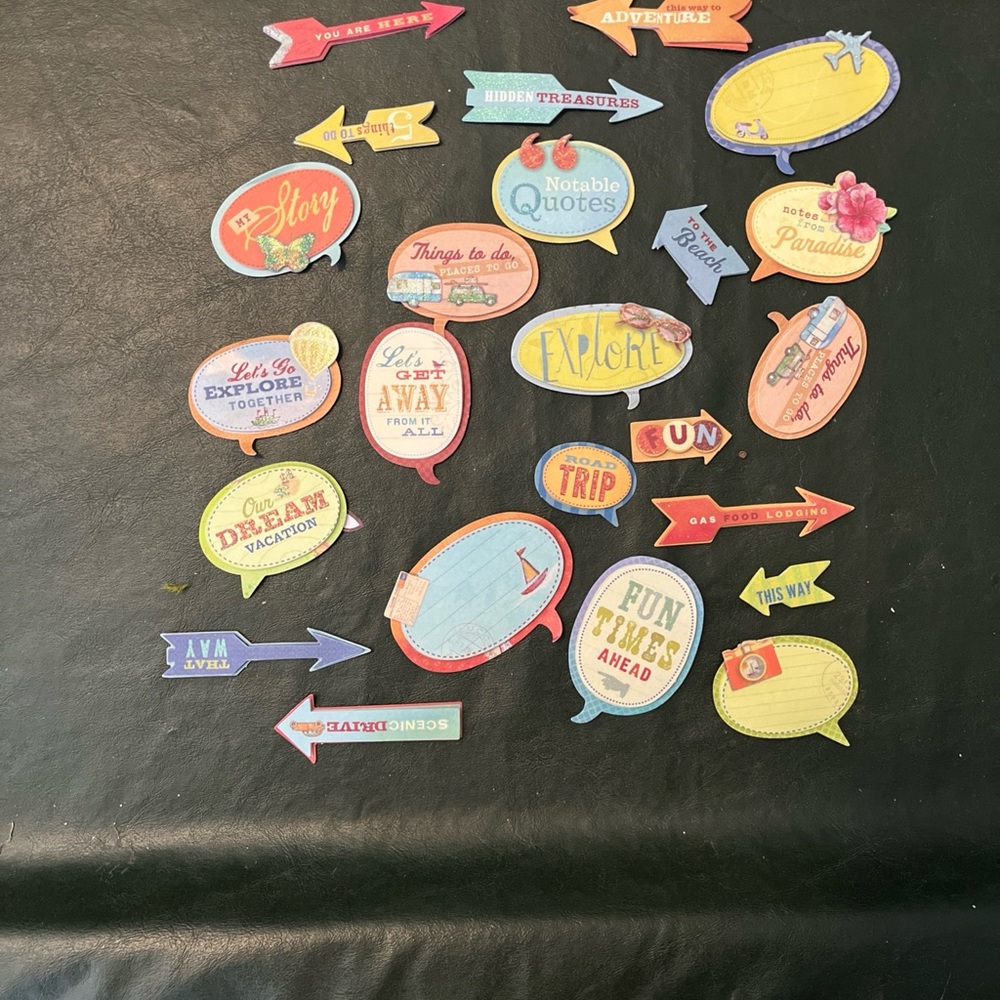 Colorful Adventure-Themed Stickers